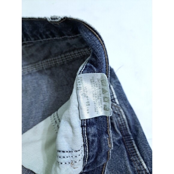 Wrangler Jeans Carpenter Men's 36x30 Blue Denim Pockets Pants Distressed - Picture 4 of 10